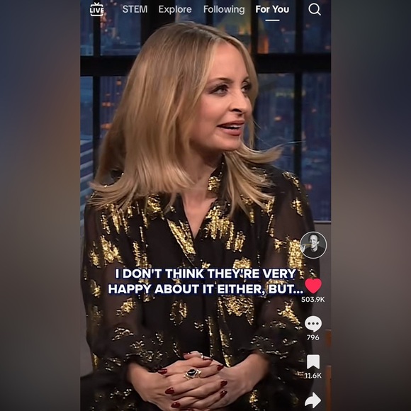 Chic Black Blouse with Gold and Silver Accents - Picture 1 of 4